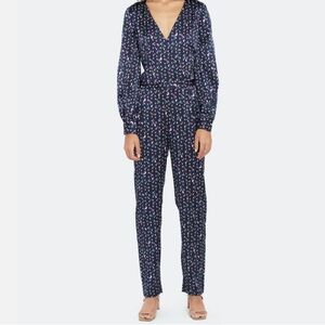 Tanya Taylor Ainsley Silk Surplice Jumpsuit